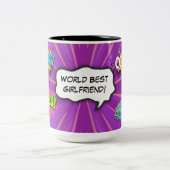 漫画ブックアーポップ・アートのトワ最高のールガルガールズカスタム ツートーンマグカップ (中央)