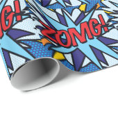 漫画ブックアーポップ・アートのトZOMG ラッピングペーパー (ロールコーナー)