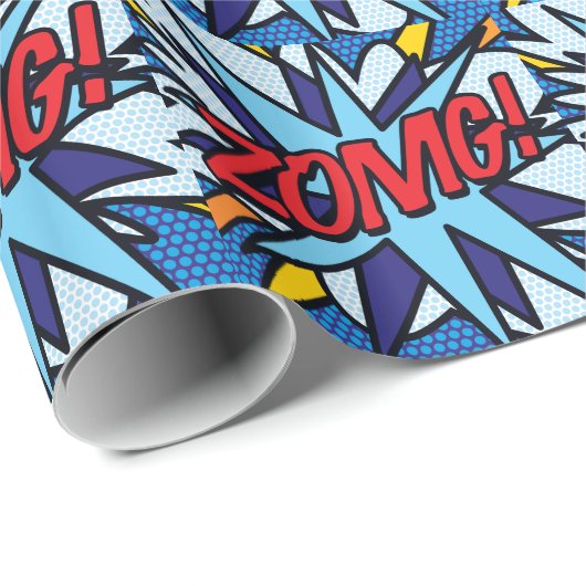 漫画ブックアーポップ・アートのトZOMG ラッピングペーパー (ロールコーナー)