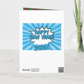 漫画ブックカバー写真クリスマスカード カード (裏面)