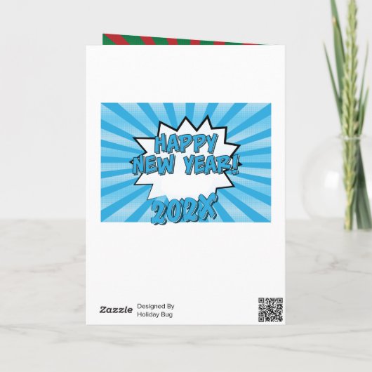 漫画ブックカバー写真クリスマスカード カード (裏面)