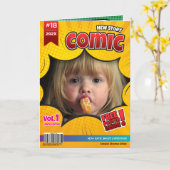 漫画ブックカバー写真クリスマス カード (黄色い花)