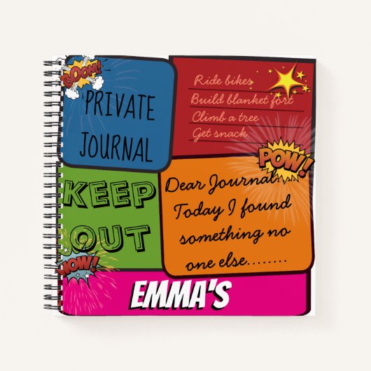 漫画ブックキッズジャーナル ノートブック (正面)