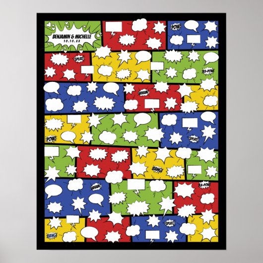 漫画ブックゲストブックポスター – 100署名 ポスター (正面)