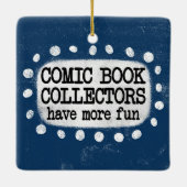 漫画ブックコレクターのおもしろいオーナメント セラミックオーナメント (裏面)