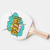 漫画ブックサウンド効果:ブーム!アクションバブル 卓球ラケット (横)