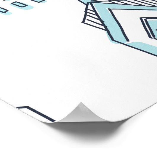 漫画ブックシティ:ヴィンテージパターン ポスター (角)