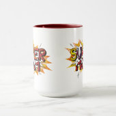 漫画ブックスタイルすごいMom2マグ マグカップ (中央)