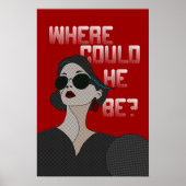 漫画ブックスタイルウーマンヴィンテージキャンプ ポスター (正面)