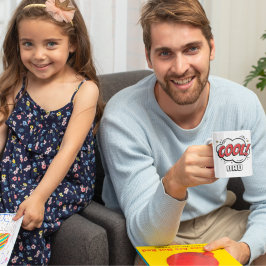 漫画ブックスタイルパターンカッコいいパパホワイト コーヒーマグカップ