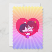 漫画ブックスタイルパーソナライズされたの保存日 招待状 (裏面)