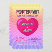 漫画ブックスタイルパーソナライズされたの保存日 招待状 (正面/裏面)