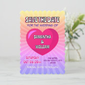 漫画ブックスタイルパーソナライズされたの保存日 招待状 (スタンド正面)