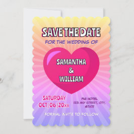 漫画ブックスタイルパーソナライズされたの保存日 招待状