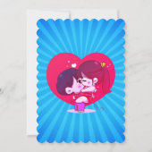 漫画ブックスタイルパーソナライズされたの保存日 招待状 (裏面)