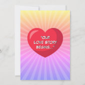 漫画ブックスタイルパーソナライズされたの保存日 招待状 (裏面)