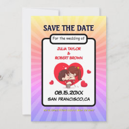 漫画ブックスタイルパーソナライズされたの保存日 招待状