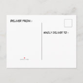 漫画ブックスタイルパーソナライズされたの保存日 案内ポストカード (裏面)