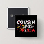 漫画ブックスタイルパーティーのいとこの誕生日忍者 缶バッジ (正面&裏面)