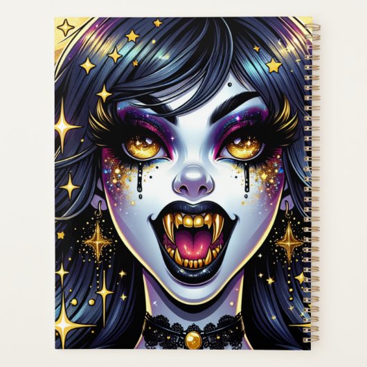 漫画ブックスタイルヴァンパイアハローウィンパーティ プランナー手帳 (裏面)