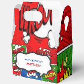 漫画ブックスタイル子供の誕生日パーティー フェイバーボックス (見開き)