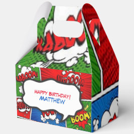 漫画ブックスタイル子供の誕生日パーティー フェイバーボックス