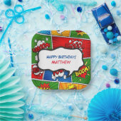 漫画ブックスタイル子供の誕生日パーティー ペーパープレート (パーティー)