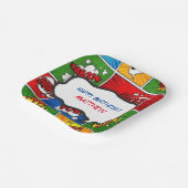 漫画ブックスタイル子供の誕生日パーティー ペーパープレート (傾斜あり)