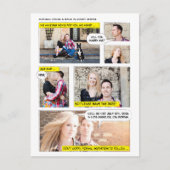 漫画ブックスタイル日付の保存 案内ポストカード (正面)