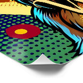 漫画ブックスタイル満月の前に狼男 ポスター (コーナー)