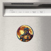 漫画ブックスタイル満月の前に狼男 マグネット (インサイチュ (食洗機))