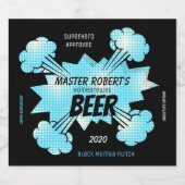 漫画ブックスタイル パーソナライズされた ビールラベル (シングルラベル)