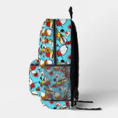 漫画ブックストリッすごいプヒーローモノグラパーソナライズされたム プリントバックパック (右)