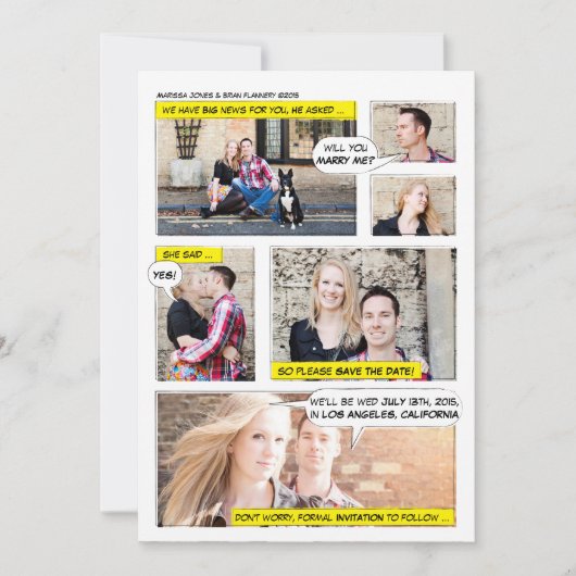 漫画ブックストリップ日付の保存 セーブザデート (正面)