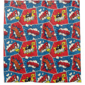 漫画ブックスピーチバブルシャワーカーテン シャワーカーテン (正面)