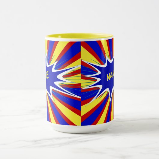 漫画ブックスーパーヒパーソナライズされたーロー名コーヒーマグ マグカップ (中央)