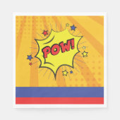 漫画ブックスーパーヒーロユニークボーイ誕生日 スタンダードランチョンナプキン (正面)