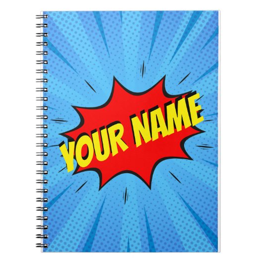 漫画ブックスーパーヒーローカスタムスパイラルノート ノートブック (正面)