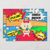 漫画ブックスーパーヒーローガール誕生のお知らせ 案内状 (正面/裏面)