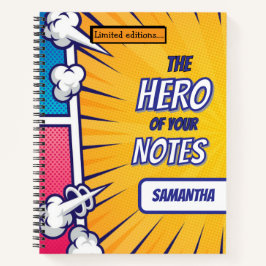 漫画ブックスーパーヒーロークール名パーソナライズされたトレンディー ノートブック