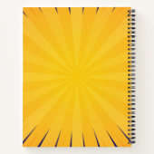 漫画ブックスーパーヒーロークール名パーソナライズされたトレンディー ノートブック (裏面)