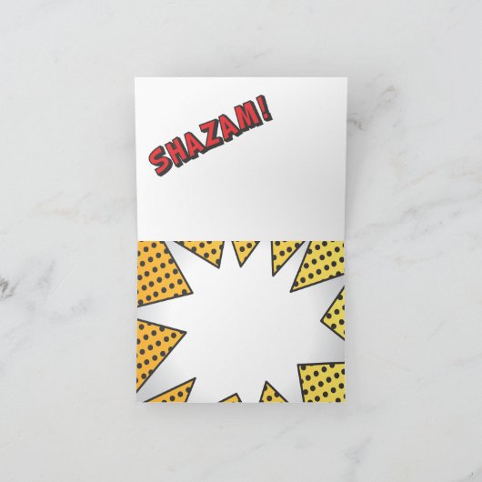 漫画ブックスーパーヒーローサンキューカード サンキューカード (内部)