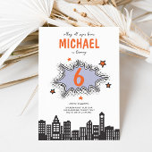 漫画ブックスーパーヒーローニーエイジ誕生日招待状 招待状