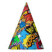 漫画ブックスーパーヒーローバースデーパーティカスタムー パーティーハット (左)