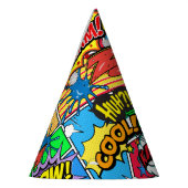 漫画ブックスーパーヒーローバースデーパーティー パーティーハット (左)