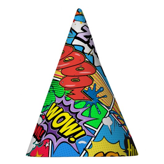 漫画ブックスーパーヒーローバースデーパーティー パーティーハット (右)