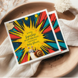 漫画ブックスーパーヒーローボーイベビーシャワー スタンダードカクテルナプキン