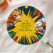 漫画ブックスーパーヒーローボーイベビーシャワー ペーパープレート