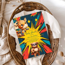 漫画ブックスーパーヒーローボーイベビーシャワー