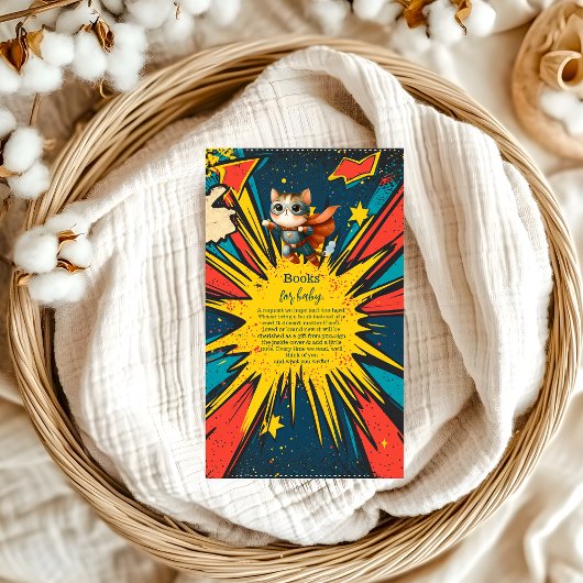 漫画ブックスーパーヒーローボーイベビーショウブックスフォーベビー エンクロージャーカード